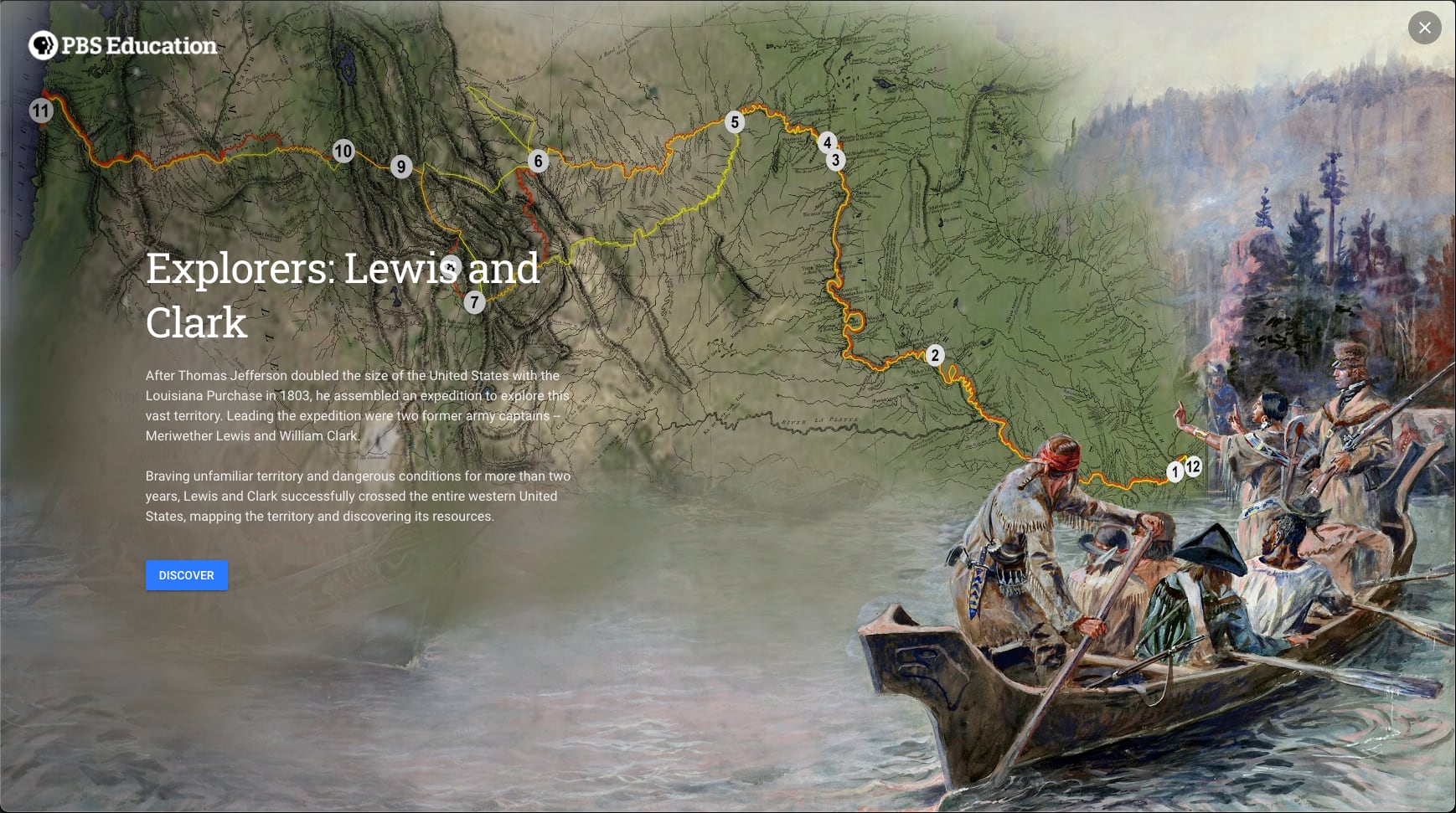 An Interactive Map of the Lewis and Clark Expedition The Old West